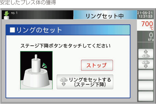 安定したプレス体の獲得