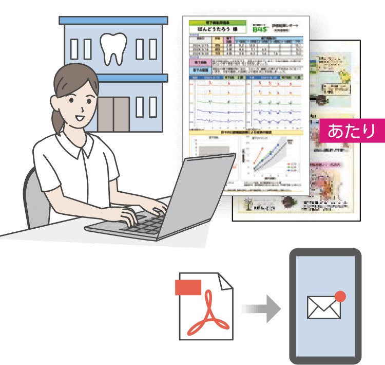 結果の共有が可能です