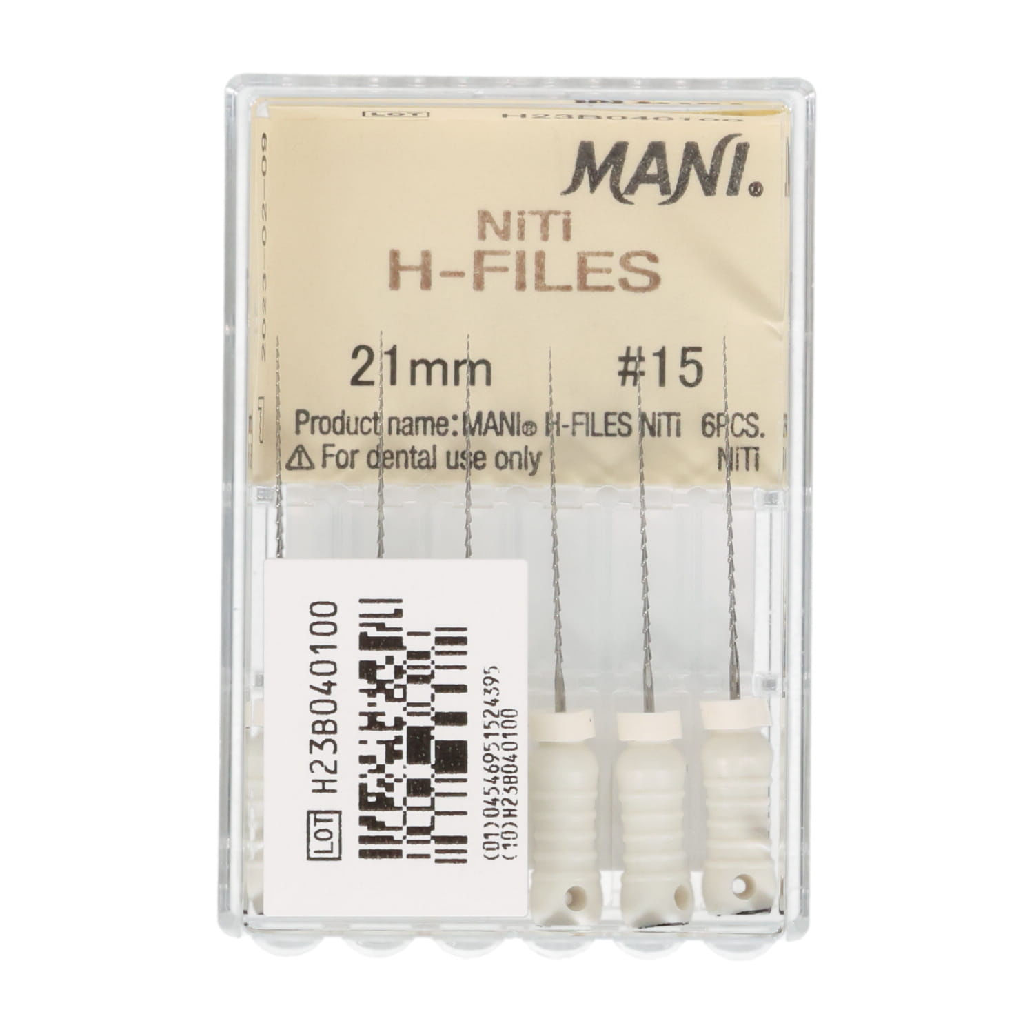 マニー HファイルNiTi 21mm 6本入 ＃15｜オンラインカタログ internet